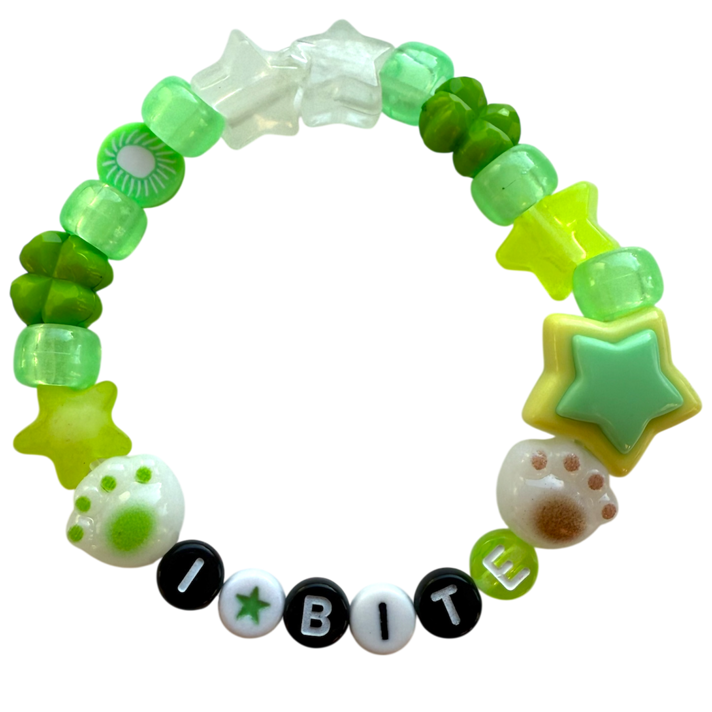 "i bite" kandi bracelet