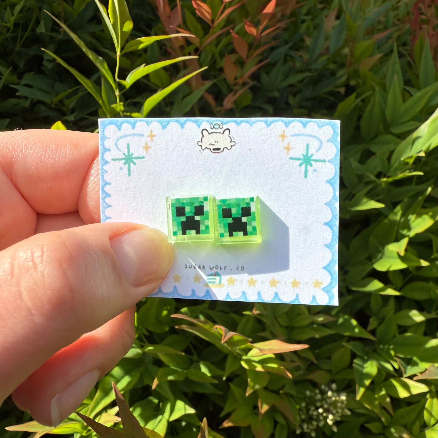 "creeper" earrings