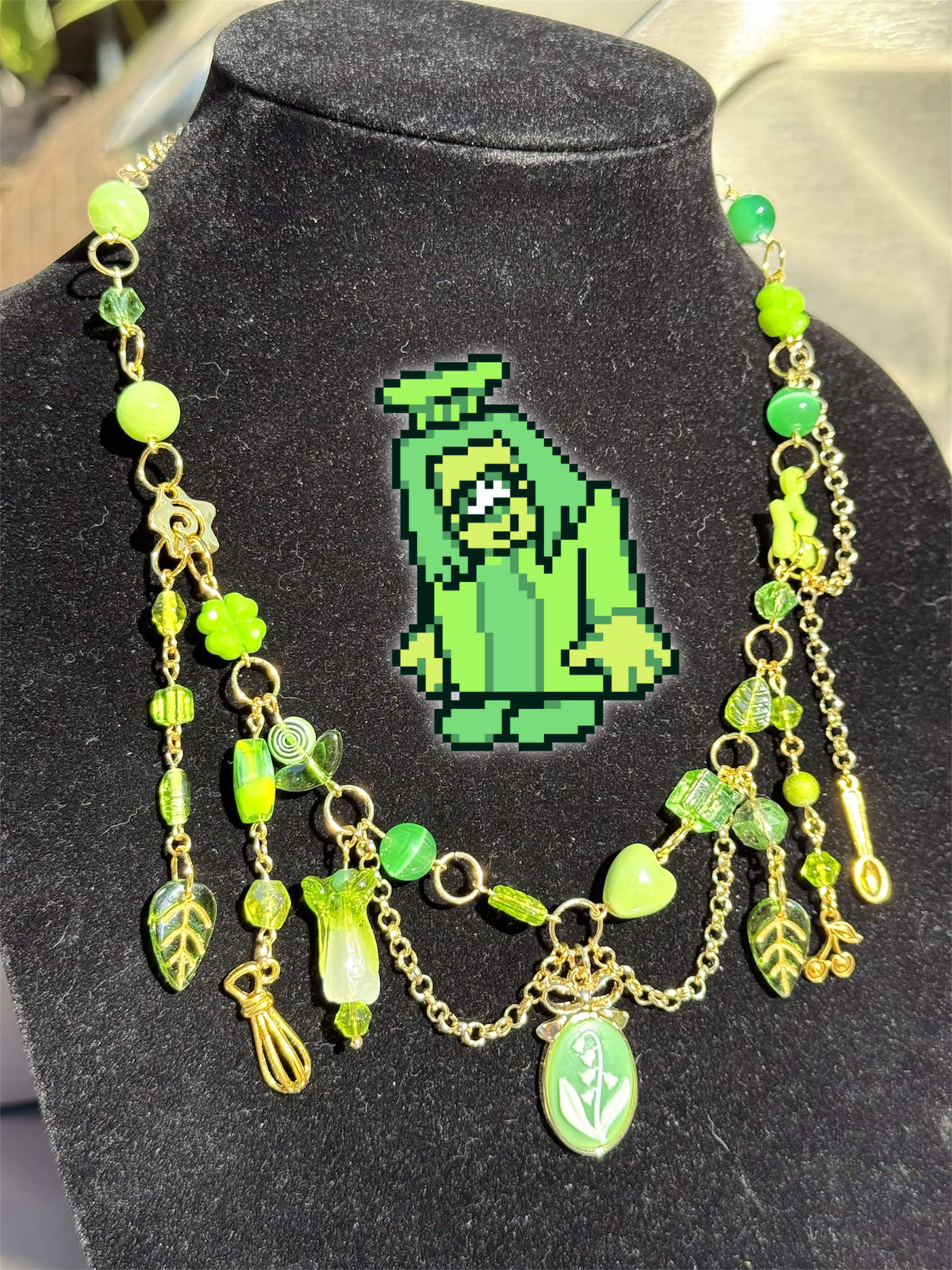 green necklace