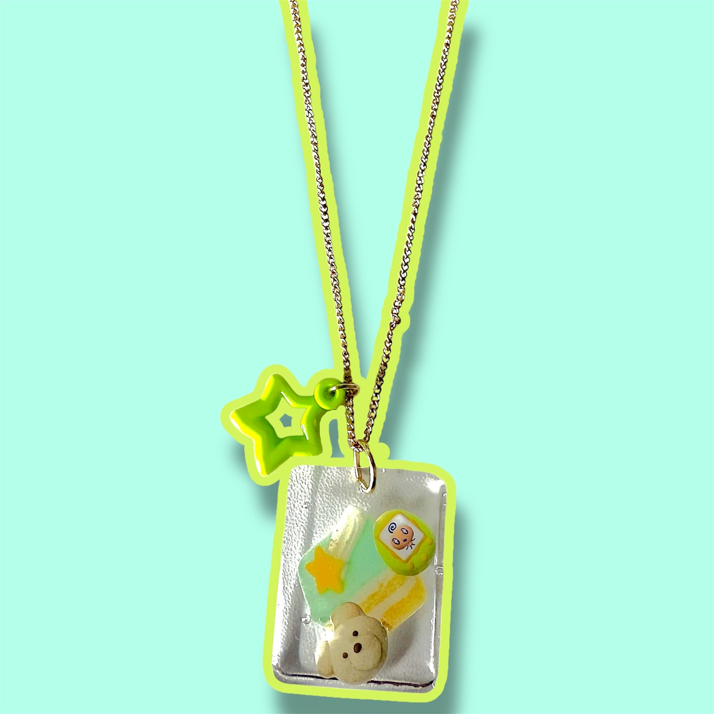 “sugar tamagotchi” pendant necklace