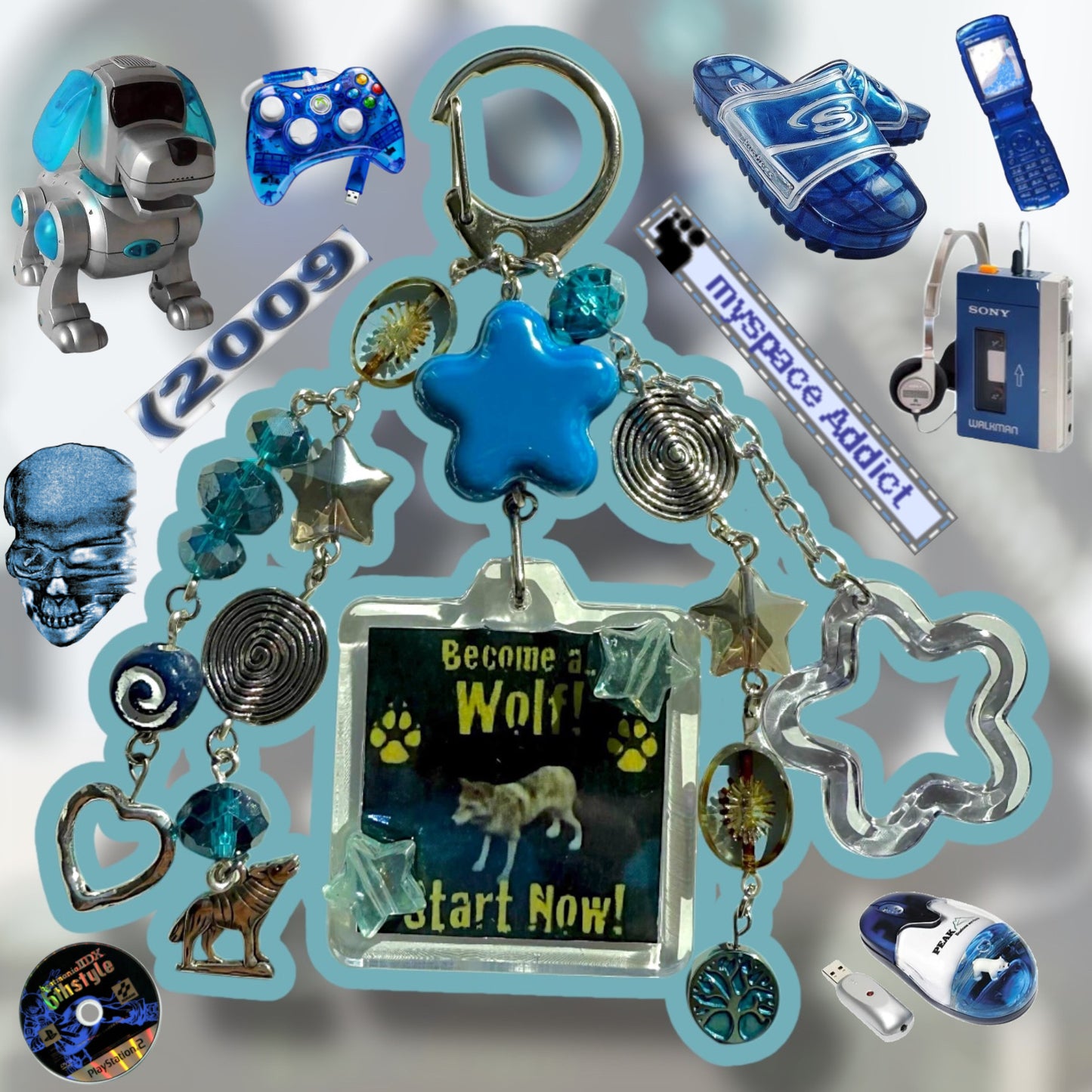 become a wolf keychain