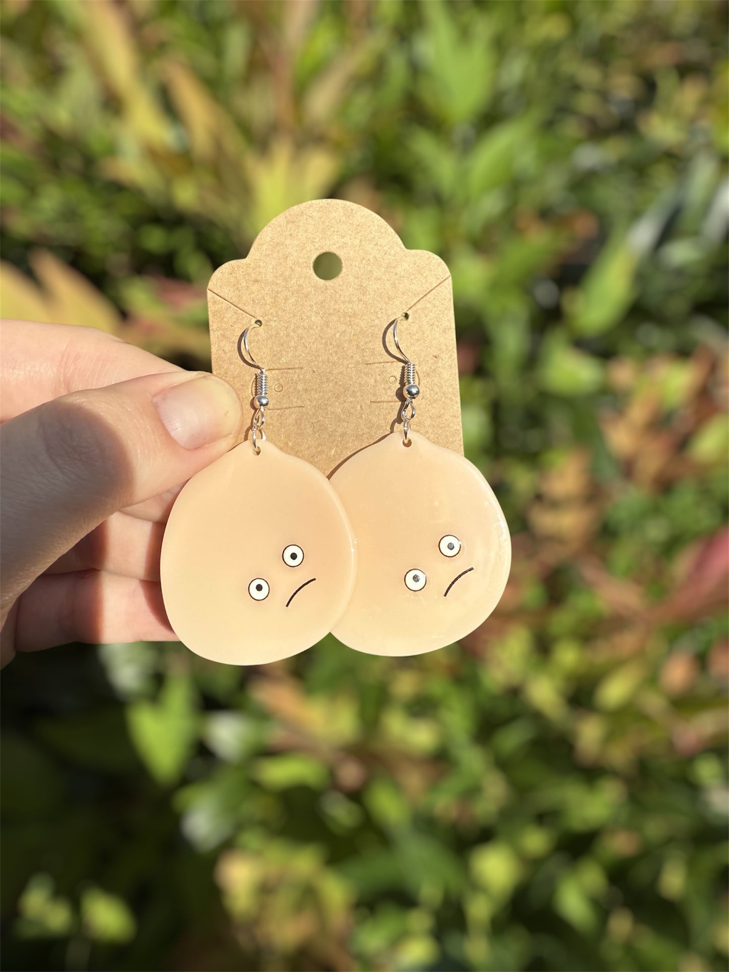 silly face earrings