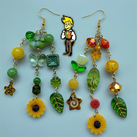 flowery earrings