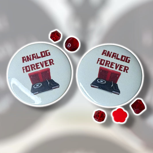 “Analog Forever” button pin