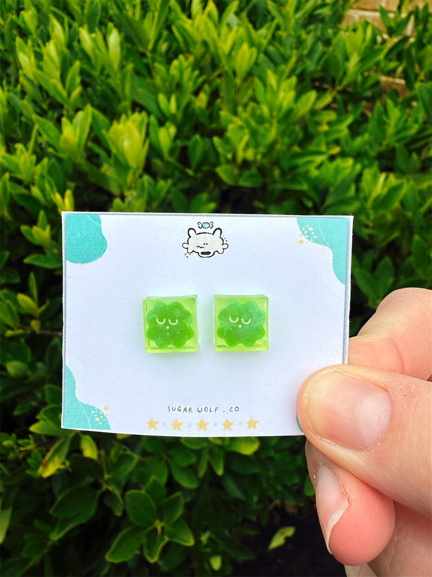 calm clover earrings
