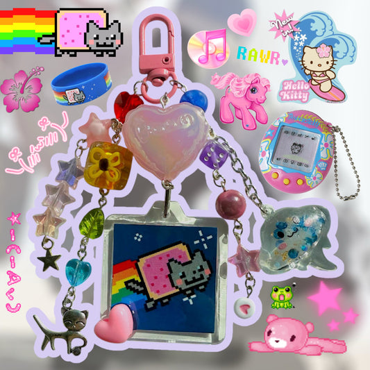 nyan cat keychain