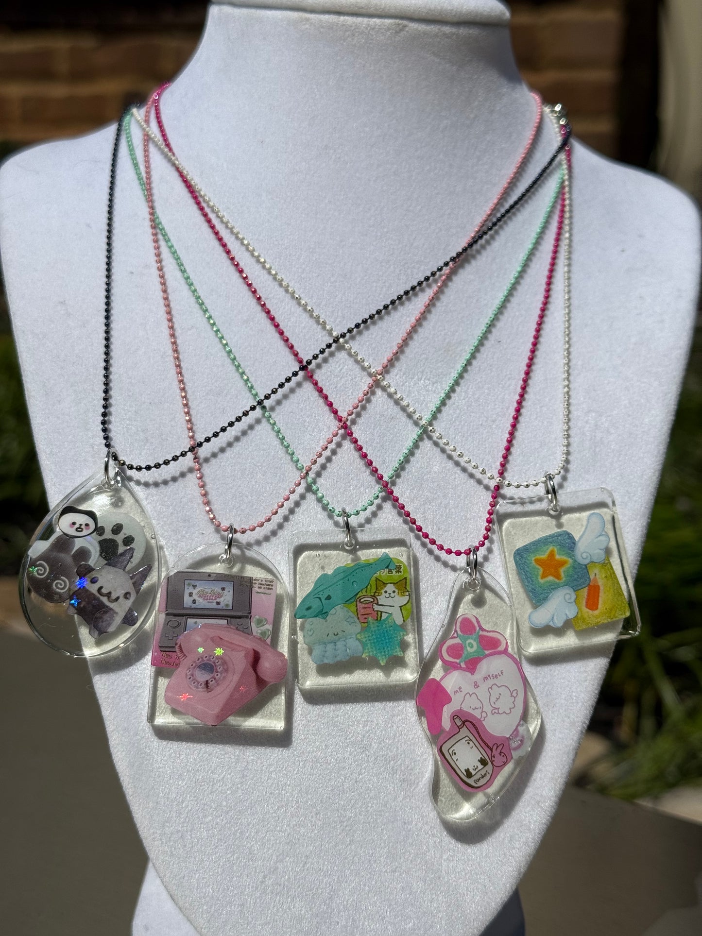 collage pendant necklaces