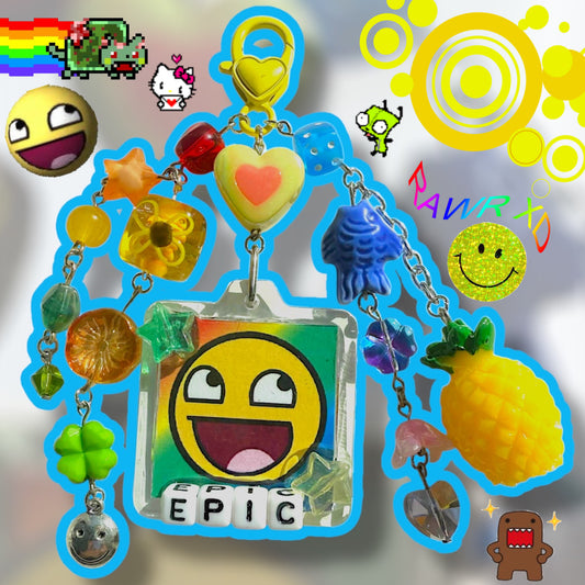 epic face keychain