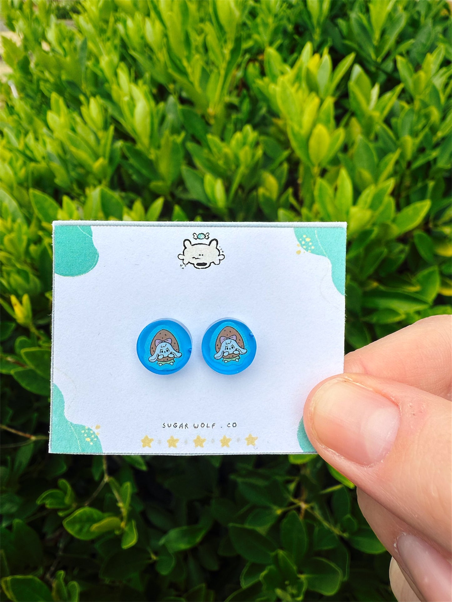fruit bunny earrings