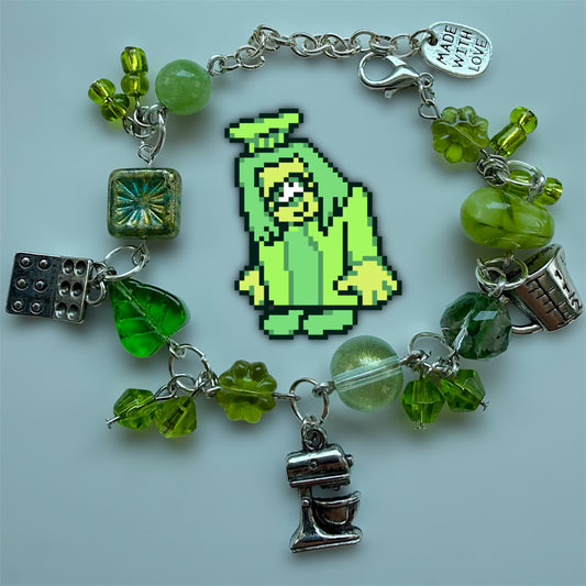 green charm bracelet