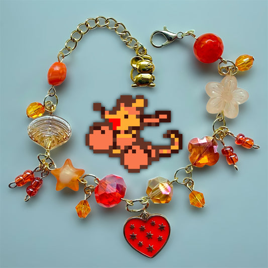 orange charm bracelet