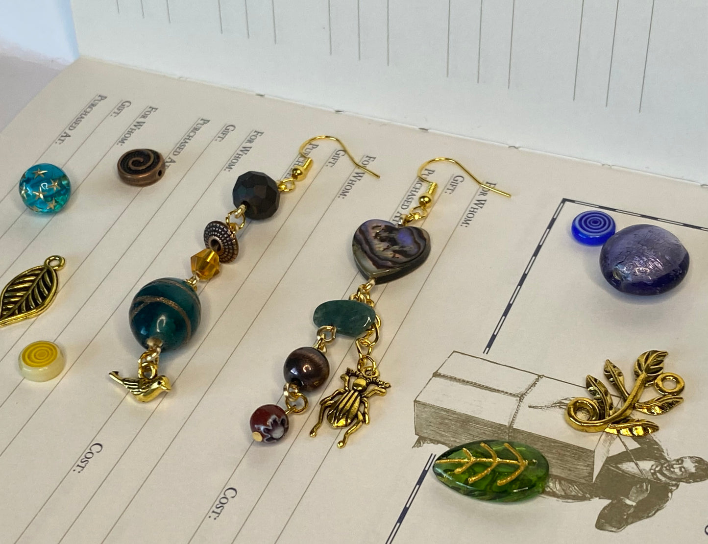 Whimsical Beetle Earrings
