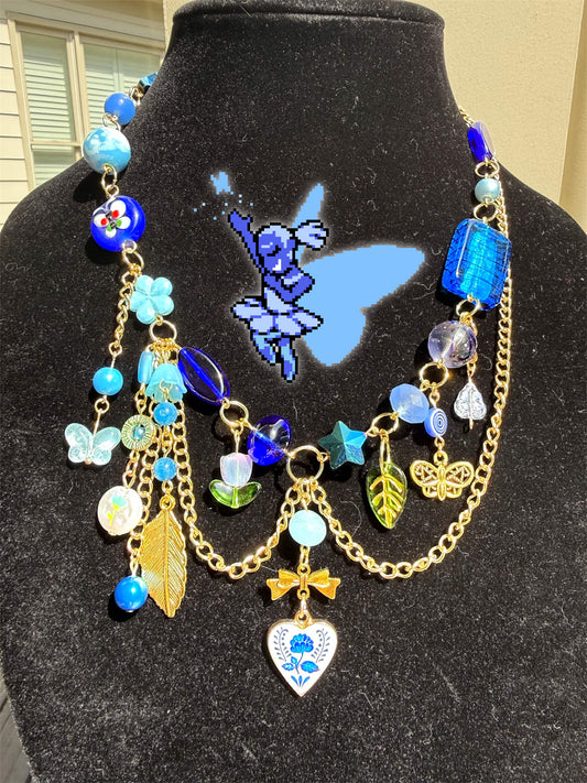 blue necklace
